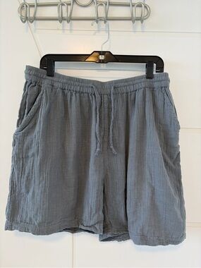 Authentic Wear Blue Cotton Gauze Drawstring Shorts Style 1402 Mens Large